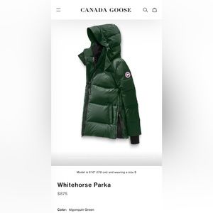 Canada goose white horse parka